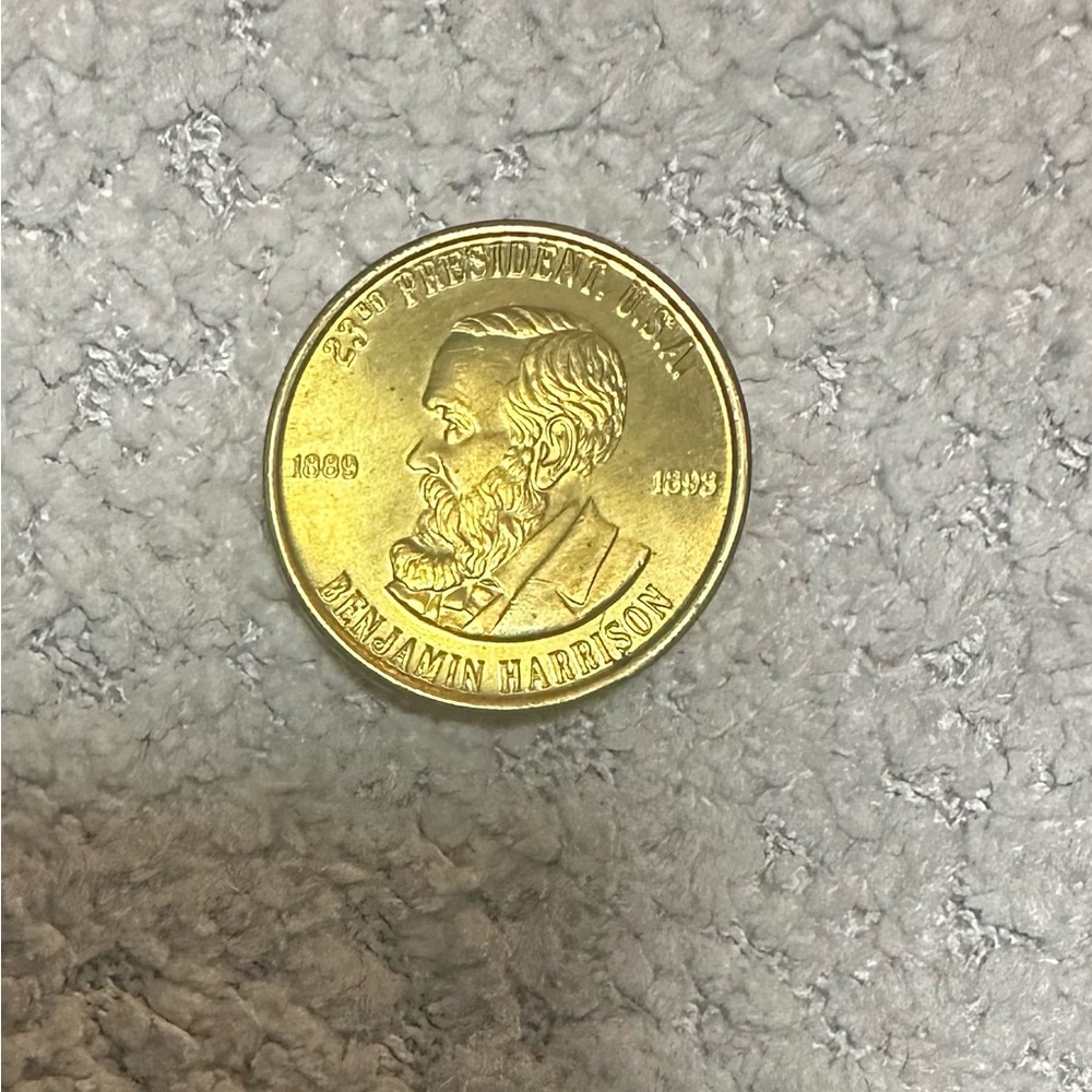 Vintage 1981 readers digest Benjamin Harrison Commemorative Coin